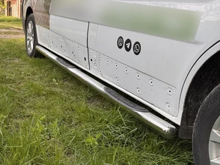 Бічні труби (2 шт., нерж.) 70 мм, коротка база для Fiat Talento 2016- рр