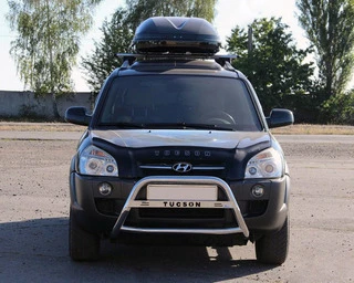 Кенгурятник WT025 (нерж.) для Hyundai Tucson JM 2004- рр