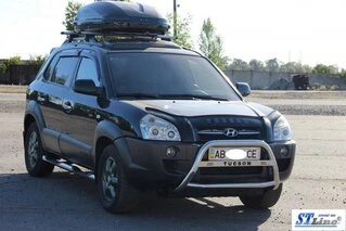 Кенгурятник WT025 (нерж.) для Hyundai Tucson JM 2004- рр
