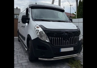 Козирьок на лобове скло V2 (чорний глянець, 5мм) для Renault Master 2011-2023 рр