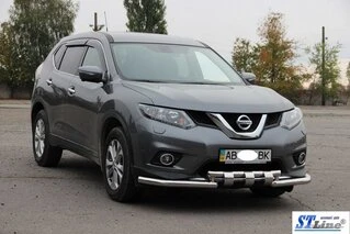 Передній захист ST009-15 (нерж) для Nissan X-trail T32 / Rogue 2014-2021 рр