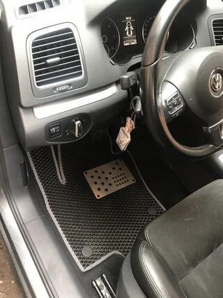 Поліуретанові килимки (3 ряди, EVA, чорні) для Volkswagen Sharan 2010- рр