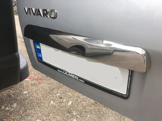 Планка над номером (нерж) Carmos - Турецька сталь для Fiat Talento 2016- рр