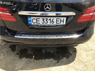 Накладка на задній бампер Carmos (нерж) для Mercedes B-class W246 2011-2018рр