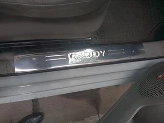 Накладки на внутрішні пороги (Omsa, нерж) 4 штуки для Volkswagen Caddy 2010-2015 рр