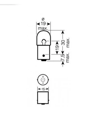 Вказівна лампа Narva 17311 R10W 12V 10W BA15s