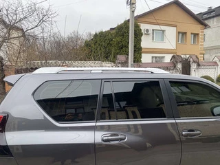 Рейлінги оригінальний дизайн (Сірі, 2 шт) для Toyota Land Cruiser Prado 150