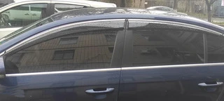 Вітровики з хромом SD (4шт, EU, Sunplex Chrome) для Volkswagen Passat B7 2012-2015рр