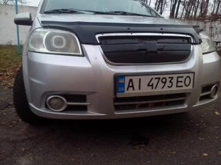 Зимова решітка Глянцева для Chevrolet Aveo T250 2005-2011 рр