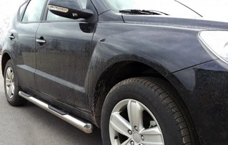 Бічні труби (2 шт., нерж) для Geely Emgrand X7