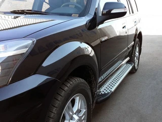 Бокові пороги Allmond Grey (2 шт., алюміній) для GreatWall Haval/Hover H3