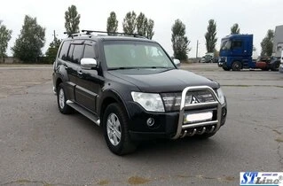 Кенгурятник QT007 (нерж.) для Mitsubishi Pajero Wagon III