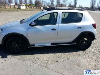 Бічні труби BB001 (2 шт., нерж) 60 мм для Renault Sandero 2013-2022 рр