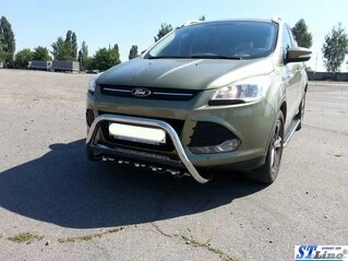Кенгурятник WT004 (нерж.) для Ford Kuga/Escape 2013-2019 рр