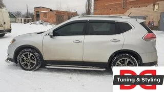 Бокові пороги Premium (2 шт., нерж.) &Oslash;60 для Nissan X-trail T32 / Rogue 2014-2021 рр