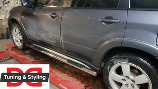 Бічні труби (2 шт., нерж) для Mitsubishi Outlander 2001-2006 рр