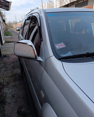 Накладки на дзеркала (2 шт., нерж) Carmos - Турецька сталь для Toyota Land Cruiser Prado 120