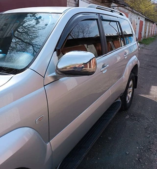 Накладки на дзеркала (2 шт., нерж) Carmos - Турецька сталь для Toyota Land Cruiser Prado 120