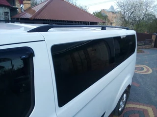 Рейлінги Чорні Коротка, Металеві ніжки для Ford Custom 2013-2022 рр