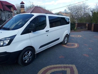 Рейлінги Чорні Коротка, Металеві ніжки для Ford Custom 2013-2022 рр