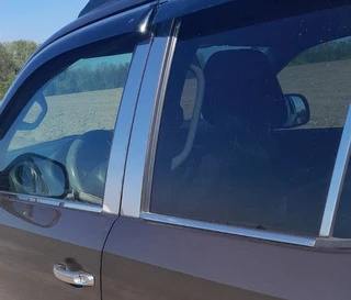 Окантовка вікон (4 смужки, нерж) OmsaLine - Італійська нержавійка для Volkswagen Amarok 2010-2022 рр