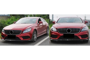 Передня решітка з рамкою 2014-2018 (GT Panamericana) для Mercedes CLS C218 рр