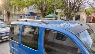 Рейлінги Хром (пласт. ніжки) Стандартна база, металеві ніжки для Fiat Doblo I 2005-2010 рр