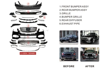 Комплект обвісів на Maybach (2018-2022, без оптики) для Mercedes S-сlass W222