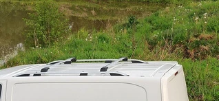 Перемички на рейлінги без ключа (2 шт) Чорний для Opel Vivaro 2019- рр