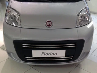 Накладки на решітку (4 частини, нерж.) OmsaLine - Італійська нержавійка для Fiat Fiorino/Qubo