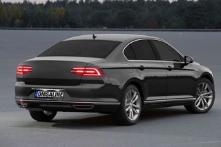 Накладка над номером SD (OmsaLine, нерж) для Volkswagen Passat B8 2015-2023 рр