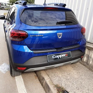 Накладка на задній бампер EuroCap (ABS) для Dacia Sandero 2021- рр