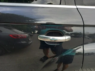 Накладки на ручки (4 шт., Нерж.) OmsaLine, без кнопки для Ауди Q7 2005-2015 рр