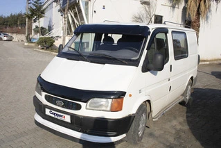 Козирьок на лобове скло (чорний глянець, 5мм) для Ford Transit 1991-2000 рр