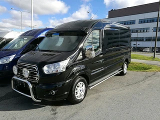 Козирьок на лобове скло (чорний глянець, 5мм) для Ford Transit 2014- рр
