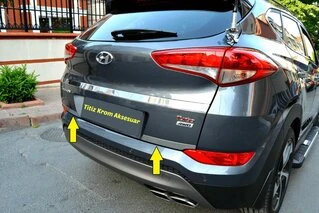 Накладка на кант багажника (2 частини, нерж) для Hyundai Tucson TL 2016-2021рр