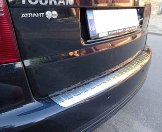 Накладка на задній бампер Carmos (нерж) для Volkswagen Touran 2003-2010 рр