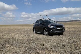 Бокові пороги Tayga Grey (2 шт., алюміній) для Mitsubishi Outlander 2006-2012рр