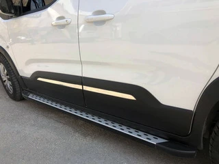 Накладки на молдинг дверей (нерж.) Carmos - Турецька сталь для Peugeot Partner/Rifter 2019- рр