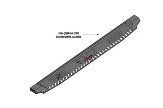 Силові пороги Dakar V1 (2 шт, метал) для Dacia Duster 2018-2024 рр