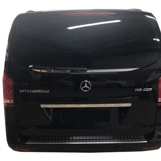 Кромка заднього скла (мале скло) (нерж) OmsaLine - Італійська нержавійка для Mercedes Vito / V-class W447 2014- рр