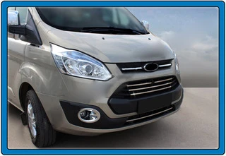 Накладки на решітку радіатора 2013-2018 (5 шт, нерж.) OmsaLine - Італійська нержавійка для Ford Custom рр