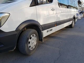 Накладки на арки широкі (4 шт, чорні) для Volkswagen Crafter 2006-2016 рр