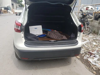 Накладка на задній бампер EuroCap (2014-2017, ABS) для Nissan Qashqai рр