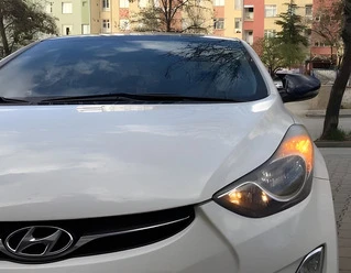 Накладки на дзеркала із вирізом під поворот BMW-style (2 шт) для Hyundai Elantra (MD/UD) 2011-2015 рр