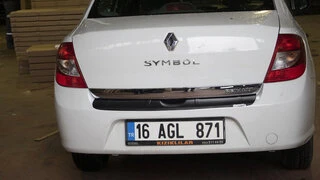 Накладка на задній бампер EuroCap (ABS) для Renault Logan II 2013-2022 рр