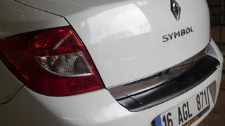 Накладка на задній бампер EuroCap (ABS) для Renault Logan II 2013-2022 рр