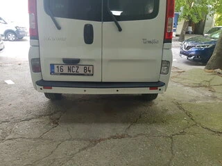 Накладка на задній бампер EuroCap (ABS) для Renault Trafic 2001-2015 рр