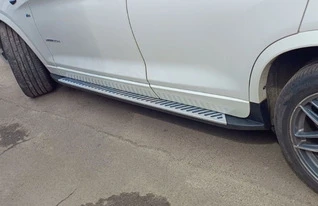 Оригінальні пороги V2 (2 шт, алюміній) для BMW X4 F-26 2014-2018 рр