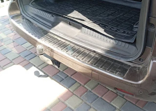 Накладка на задній бампер з загином Carmos (нерж) Коротка/Середня бази для Citroen Jumpy/Dispatch 2017- рр